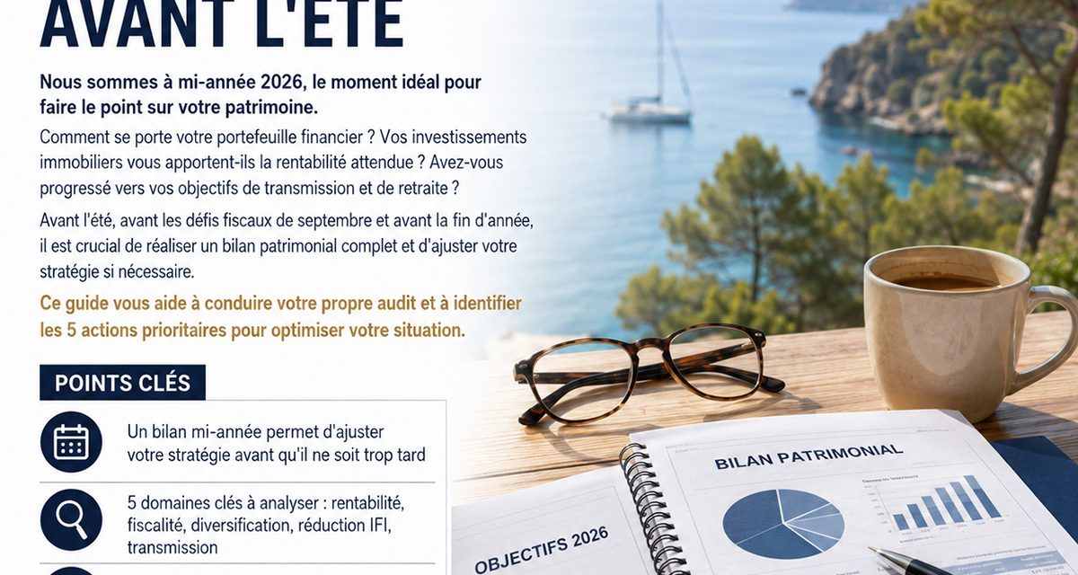 Bilan Patrimonial à Mi-Année : 5 Actions pour Optimiser Votre Stratégie Avant l’Été